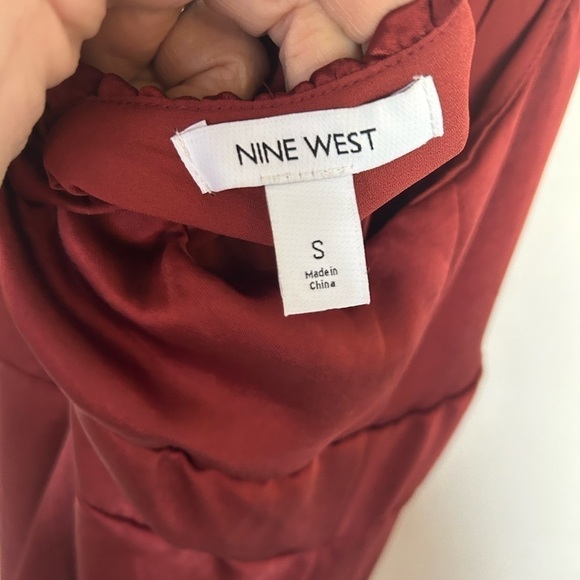 Nine W. small spaghetti, tie strap dress with ruffle hem - Picture 8 of 9